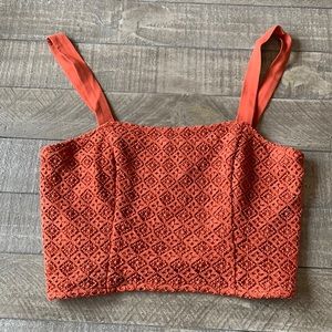Rust Strappy Crop Top